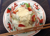 長芋と生野菜の明太マヨサラダ