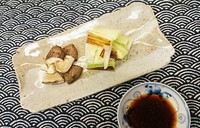 下仁田葱と椎茸の焼き物